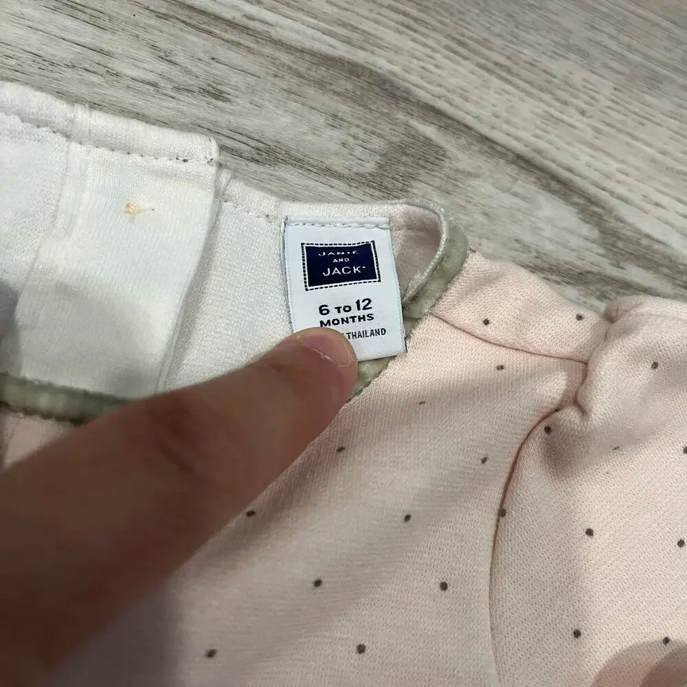 Janie and Jack Precious Pony Polka Dot Ponte Dress Size 6-12 Months Cotton Blend